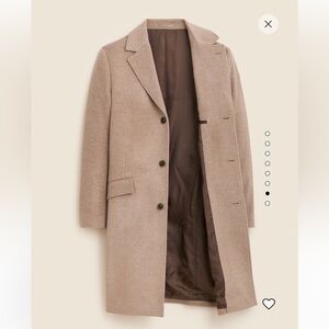 J. Crew Beige Wool Blend Overcoat